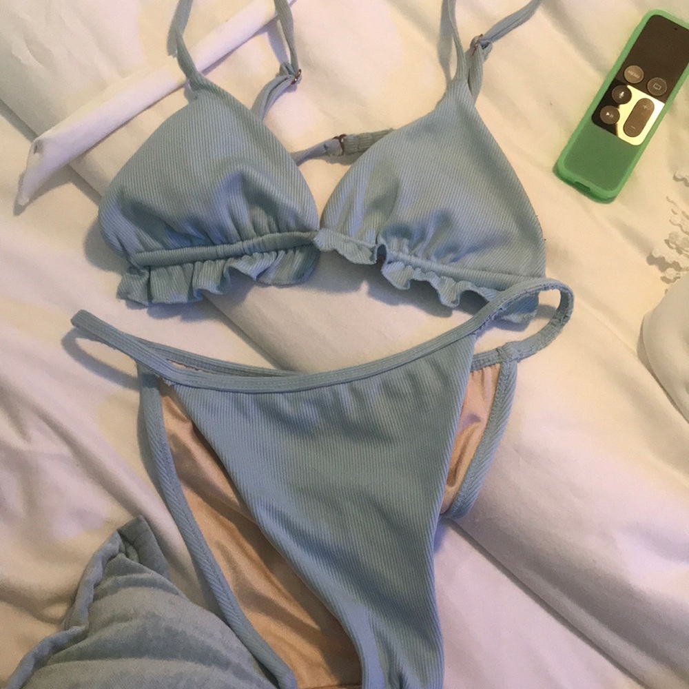 Blue bikini